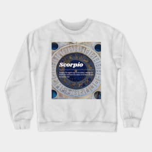 Scorpio Zodiac Roman Numeral Print Crewneck Sweatshirt